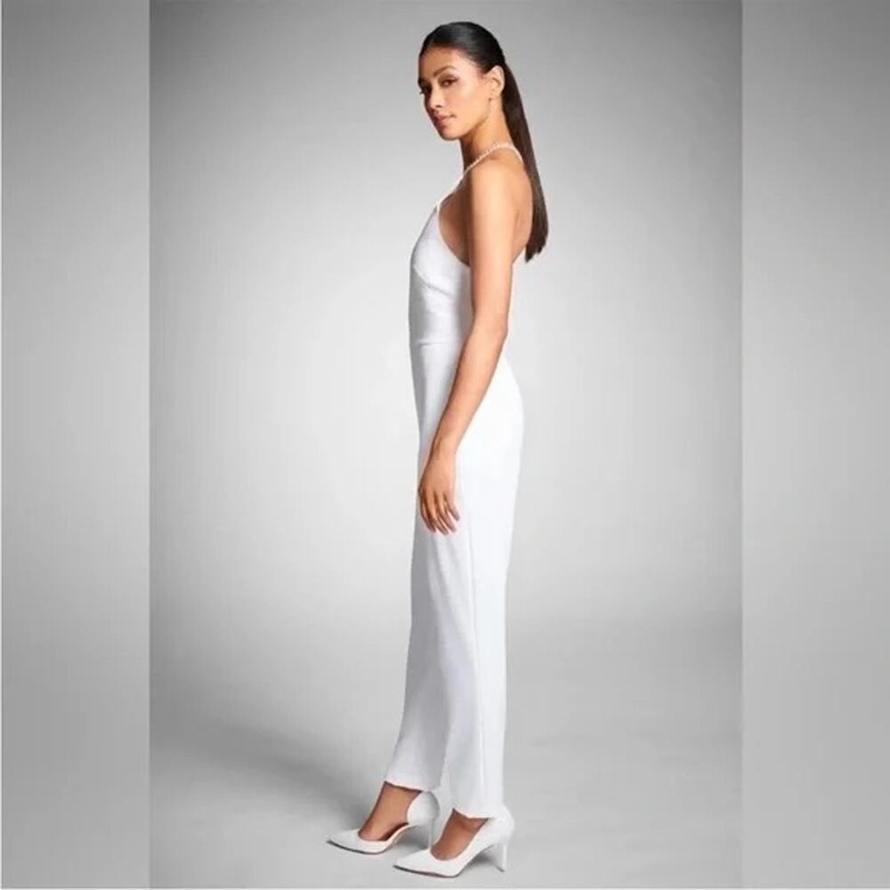 SACHIN & BABI ALEXA JUMPSUIT BEADED NECKLINE IN IVORY Sz:2 Ret$725‎ - Picture 4 of 6